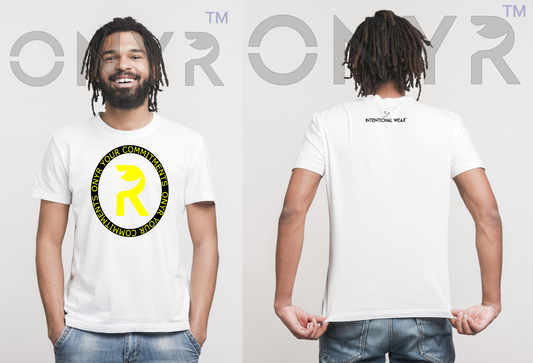 Men's White OYC - Black and Yellow