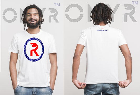 Men's White OYC  - Red & Blue