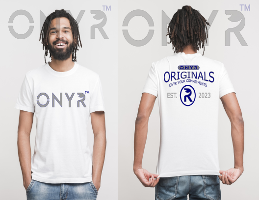 Men's White ONYR Originals - Grey and Blue