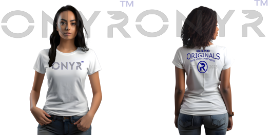 Women's White ONYR Originals - Grey & Blue