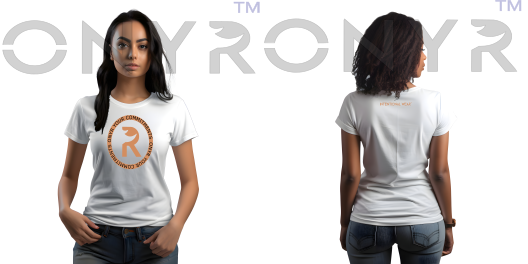 Women's White OYC  - Burnt Orange & Black